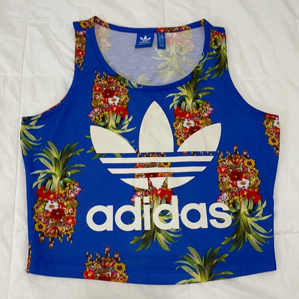 RARE Adidas X FARM Frutaflor Pineapple Crop Tank